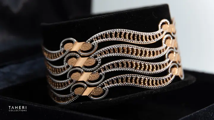 Two-Tone Bangles & Kara design 160 by TAHERI