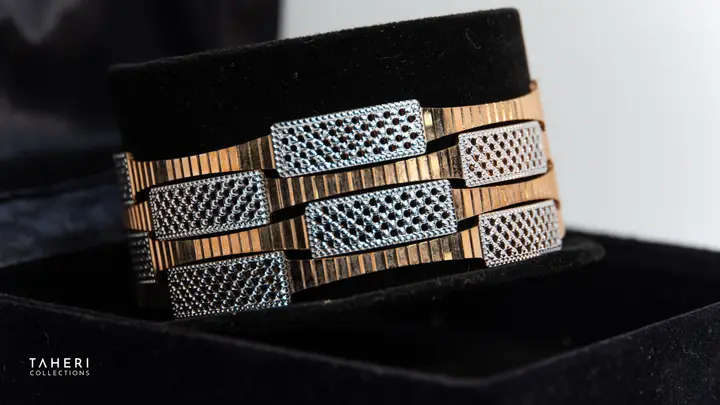 Two-Tone Bangles & Kara design 161 by TAHERI