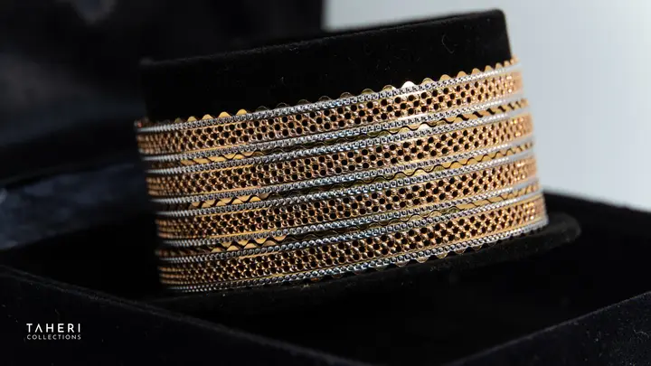 Two-Tone Bangles & Kara design 162 by TAHERI