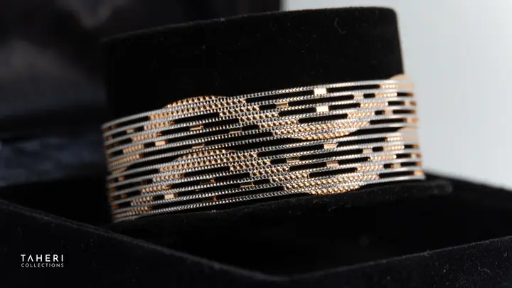 Two-Tone Bangles & Kara design 165 by TAHERI