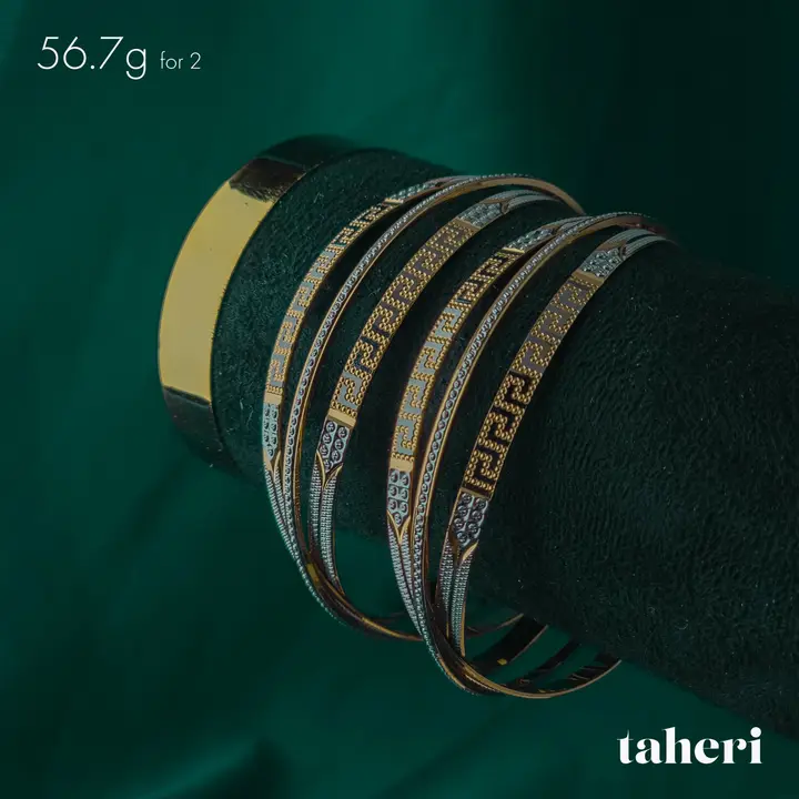 Two-Tone Bangles & Kara design 166 by TAHERI
