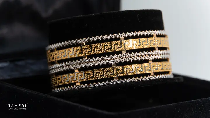 Two-Tone Bangles & Kara design 167 by TAHERI