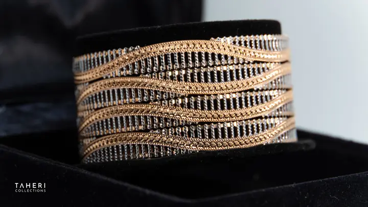 Two-Tone Bangles & Kara design 168 by TAHERI
