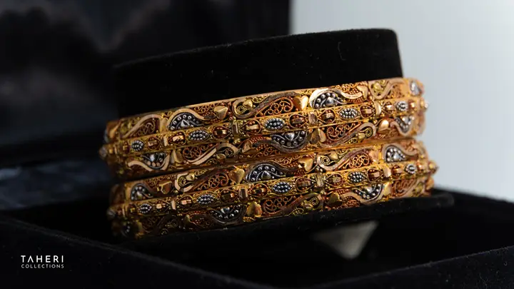 Two-Tone Bangles & Kara design 169 by TAHERI