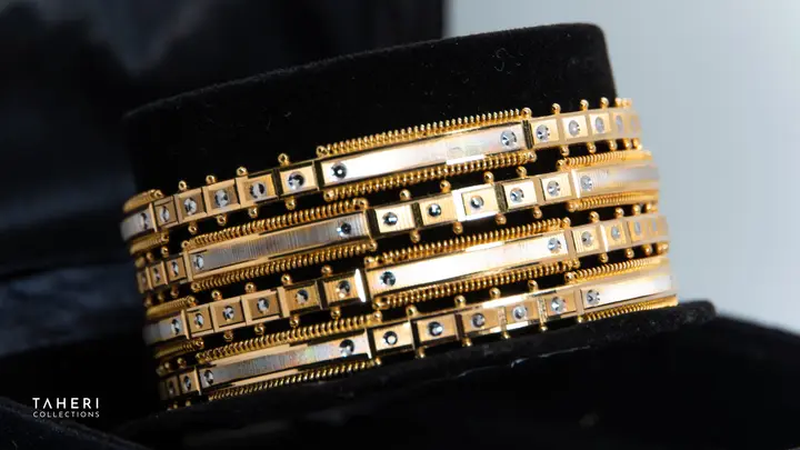 Two-Tone Bangles & Kara design 172 by TAHERI