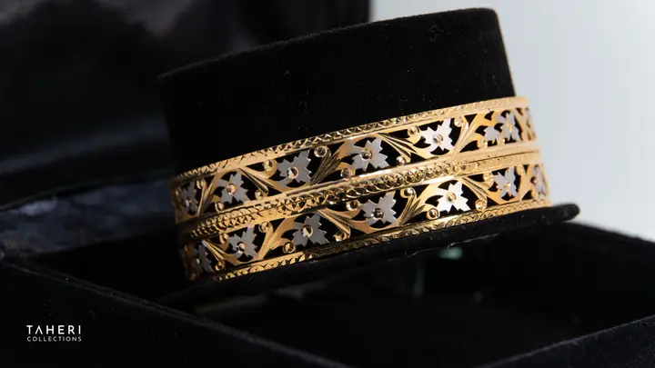 Two-Tone Bangles & Kara design 174 by TAHERI