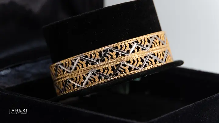 Two-Tone Bangles & Kara design 178 by TAHERI