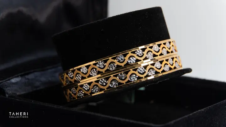 Two-Tone Bangles & Kara design 179 by TAHERI