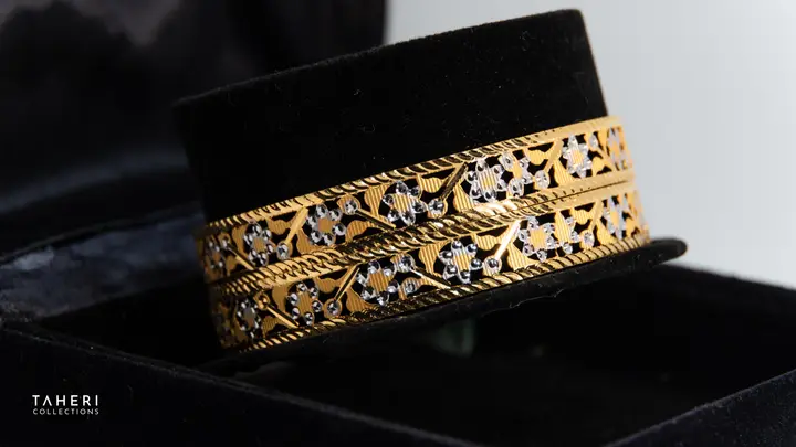 Two-Tone Bangles & Kara design 180 by TAHERI