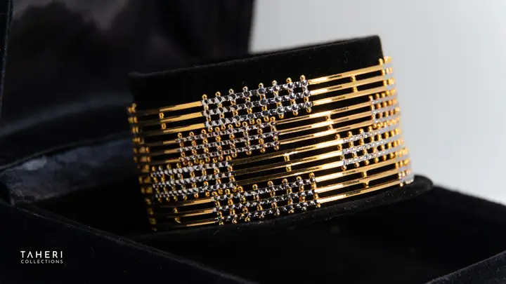 Two-Tone Bangles & Kara design 181 by TAHERI