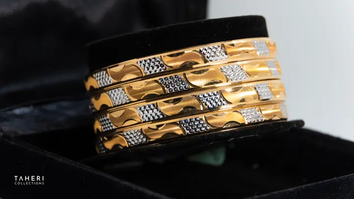Two-Tone Bangles & Kara design 182 by TAHERI