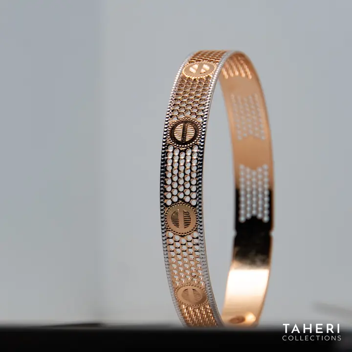 Two-Tone Bangles & Kara design 183 by TAHERI