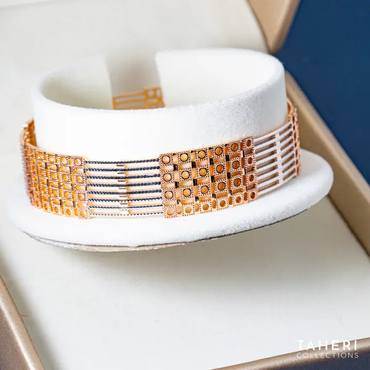Two-Tone Bangles & Kara design 185 by TAHERI