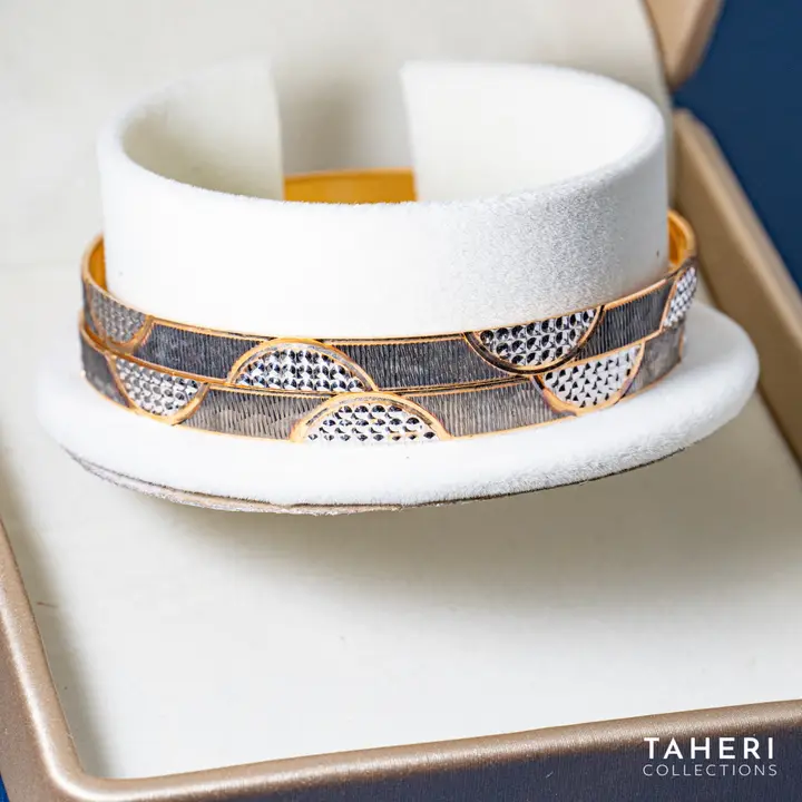 Two-Tone Bangles & Kara design 187 by TAHERI