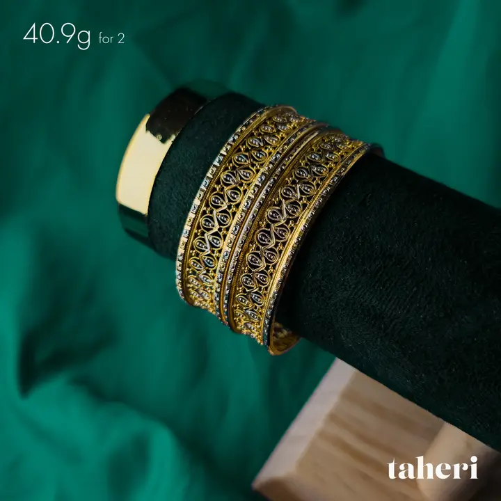 Two-Tone Bangles & Kara design 188 by TAHERI