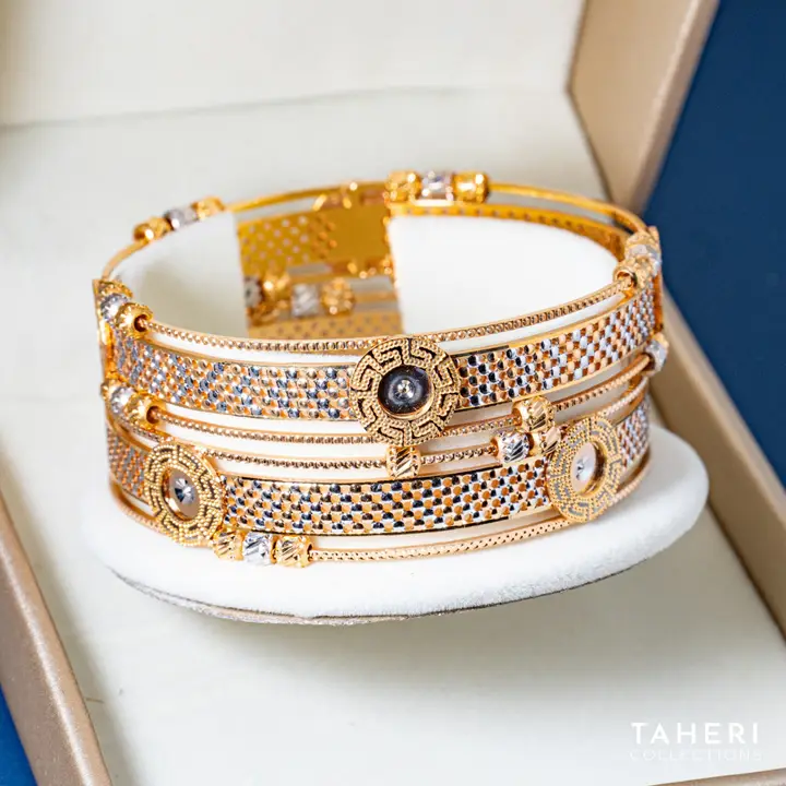 Two-Tone Bangles & Kara design 190 by TAHERI