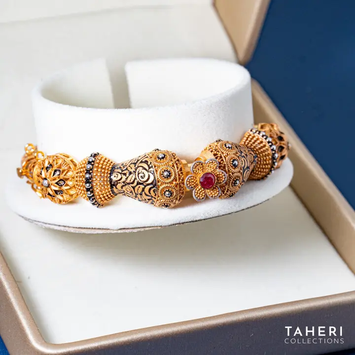 Yellow Gold Bangles & Kara design 191 by TAHERI