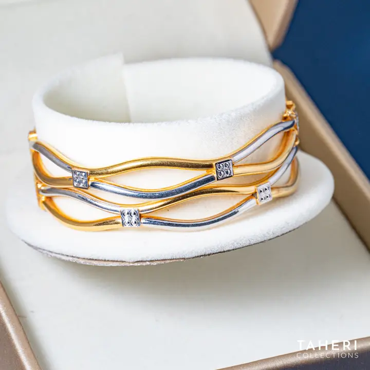 Two-Tone Bangles & Kara design 194 by TAHERI