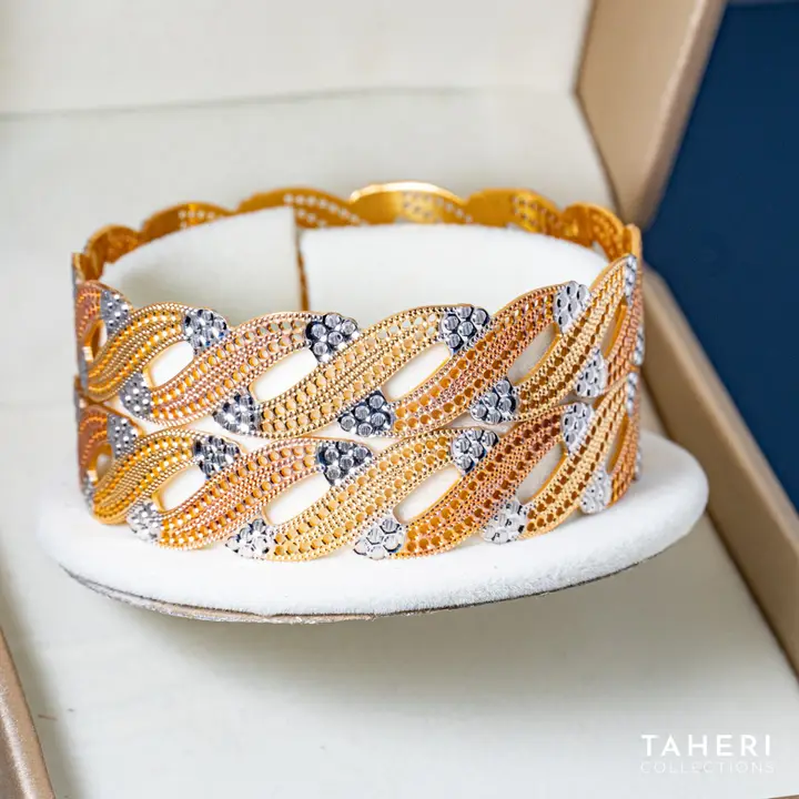 Two-Tone Bangles & Kara design 195 by TAHERI