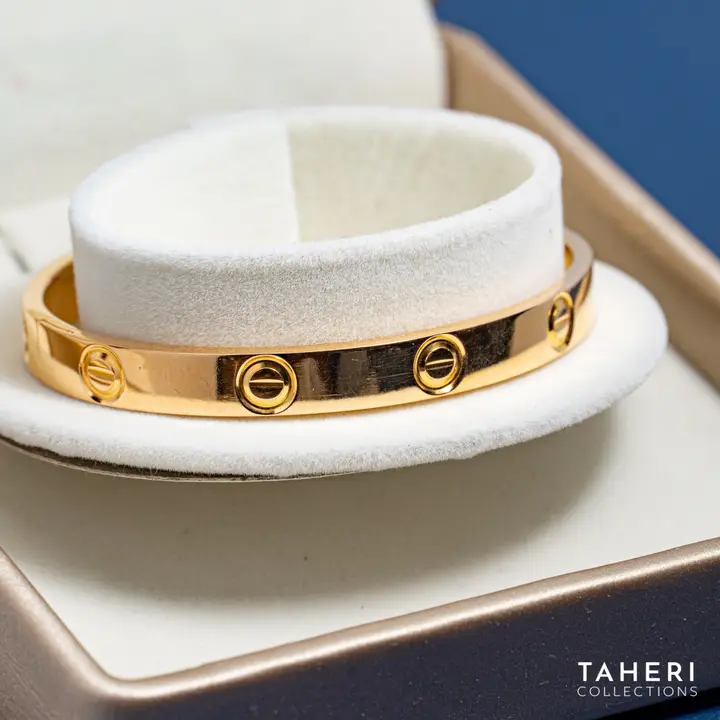 Yellow Gold Bangles & Kara design 197 by TAHERI