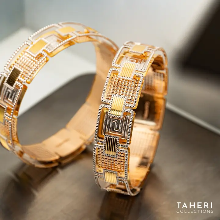 Two-Tone Bangles & Kara design 205 by TAHERI