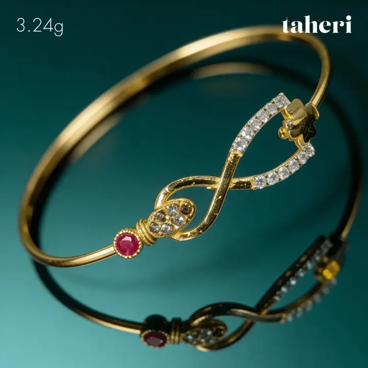 Yellow Gold Bangles & Kara design 207 by TAHERI