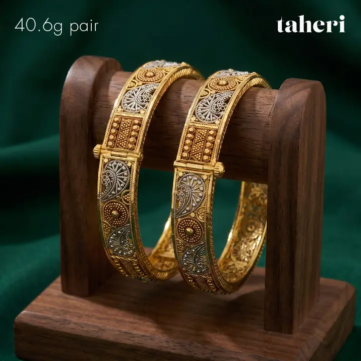 Two-Tone Bangles & Kara design 84 by TAHERI