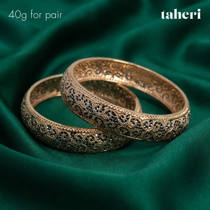 Yellow Gold Bangles & Kara design 210 by TAHERI