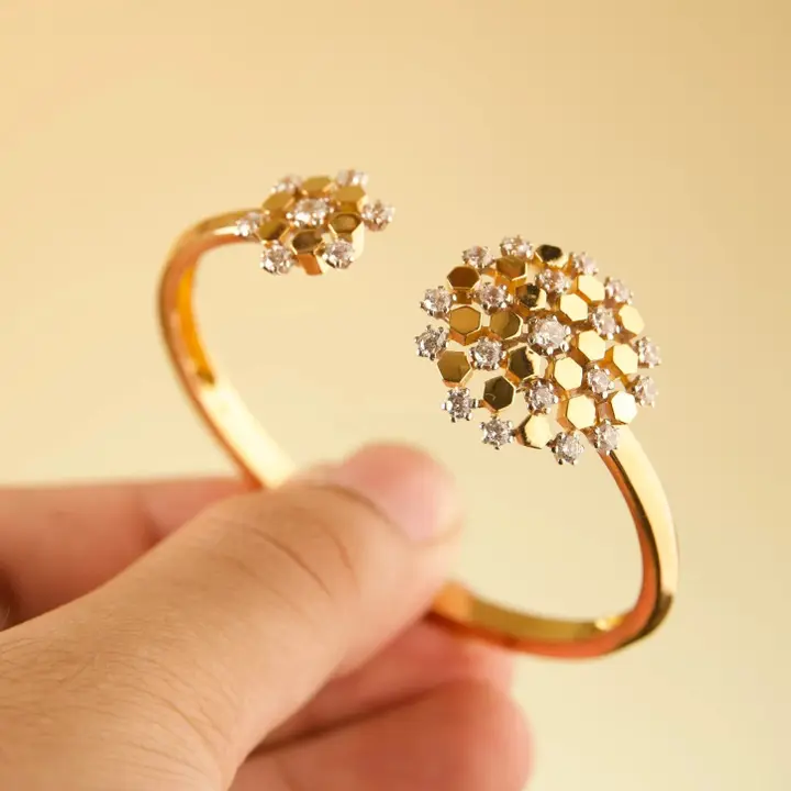 21k Yellow Gold The Maison with Diamond design 20 by TAHERI