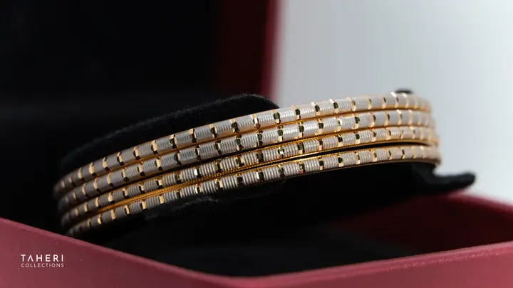 Two-Tone Bangles & Kara design 212 by TAHERI