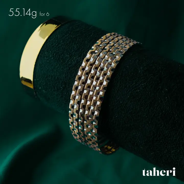 Two-Tone Bangles & Kara design 219 by TAHERI