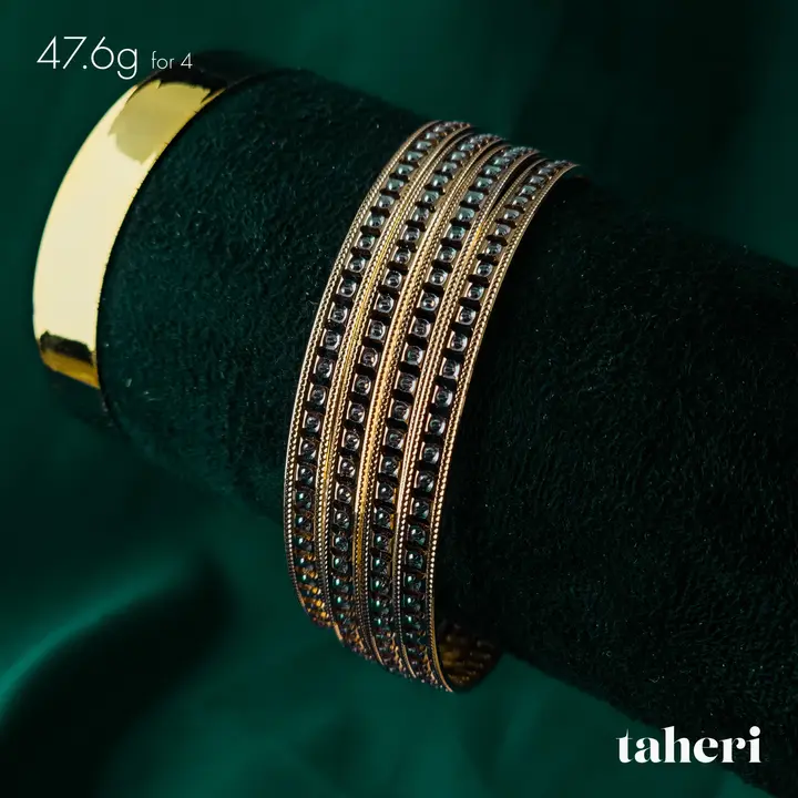 Yellow Gold Bangles & Kara design 220 by TAHERI