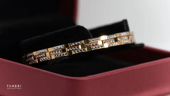 Two-Tone Bangles & Kara design 221 by TAHERI