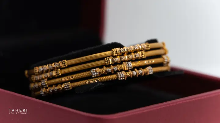 Two-Tone Bangles & Kara design 223 by TAHERI