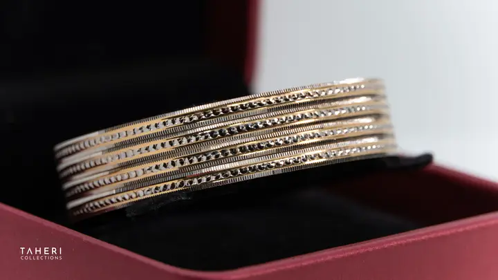 Two-Tone Bangles & Kara design 224 by TAHERI