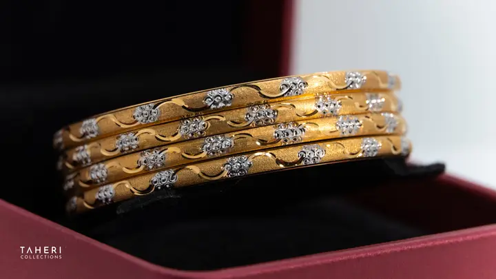 Two-Tone Bangles & Kara design 227 by TAHERI