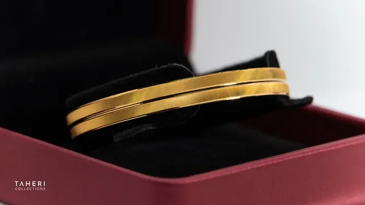 Yellow Gold Bangles & Kara design 228 by TAHERI