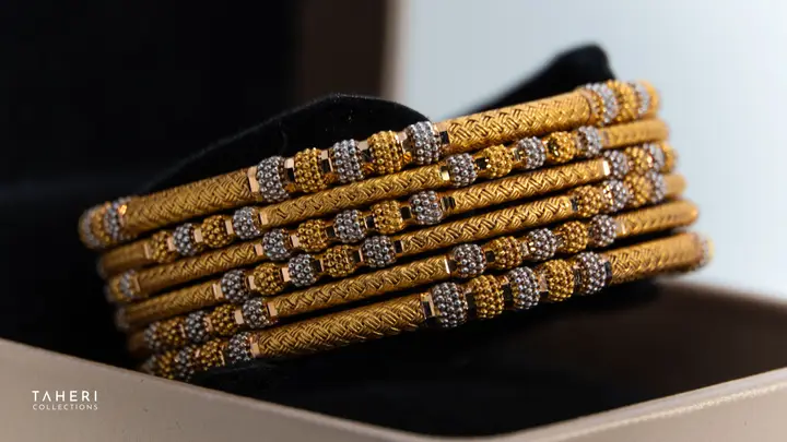 Two-Tone Bangles & Kara design 230 by TAHERI
