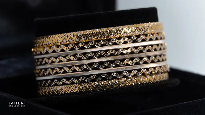 Two-Tone Bangles & Kara design 234 by TAHERI