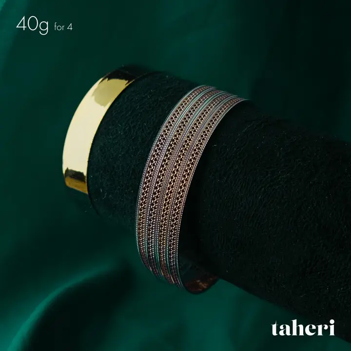 Two-Tone Bangles & Kara design 236 by TAHERI