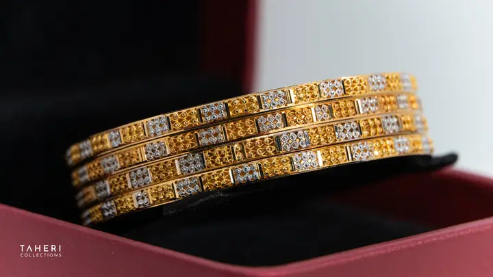 Two-Tone Bangles & Kara design 240 by TAHERI