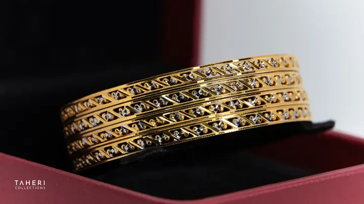 Two-Tone Bangles & Kara design 241 by TAHERI