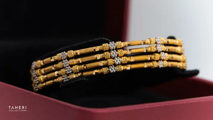 Two-Tone Bangles & Kara design 243 by TAHERI