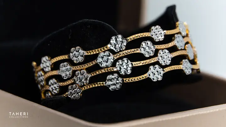 Two-Tone Bangles & Kara design 245 by TAHERI