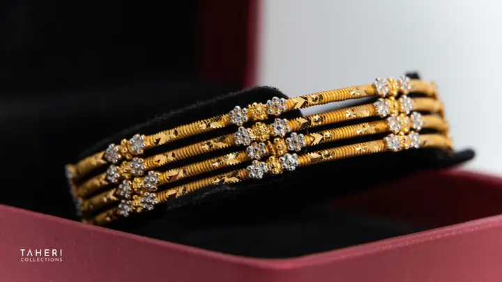 Two-Tone Bangles & Kara design 249 by TAHERI