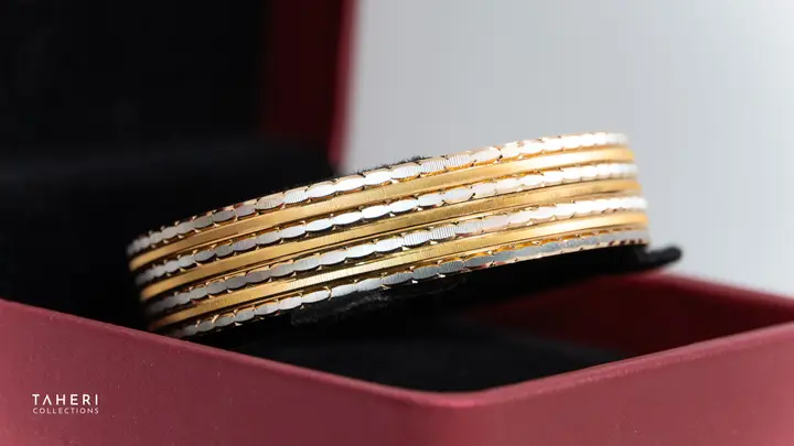 Two-Tone Bangles & Kara design 252 by TAHERI