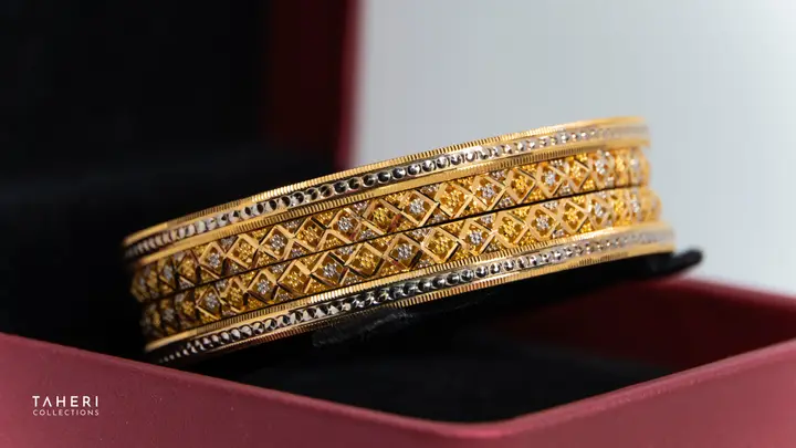 Two-Tone Bangles & Kara design 254 by TAHERI
