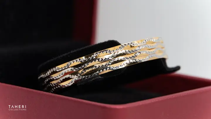 Two-Tone Bangles & Kara design 255 by TAHERI