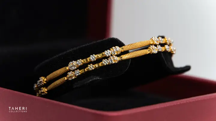 Two-Tone Bangles & Kara design 256 by TAHERI