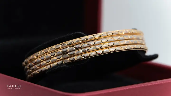 Two-Tone Bangles & Kara design 259 by TAHERI